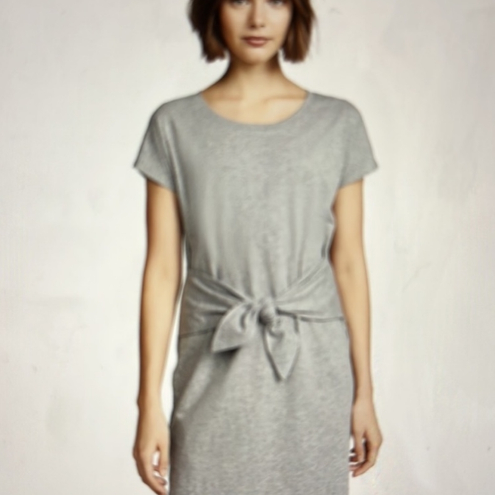 Art Class,Size XL,Gray Tie-Front,Mini T-shirt Dress